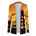 thumbnail image 5 of WFJCJPAF 2024 New Halloween ! Halloween Sweaters for Plus Size,Women's Halloween Fashion Printed Long Sleeved Cardigan Jacket - Orange XL, 5 of 6