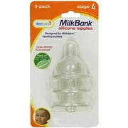 MilkBank Silicone Nipple Stage 4 (Maximum Flow), 3pk