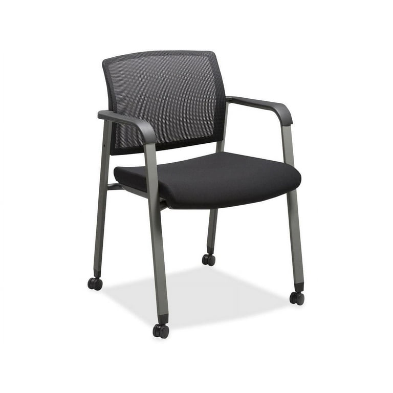 Lorell Mesh Back Guest Chair - Black Fabric Seat - Black Mesh Back - 1 Each Lorell Mesh Back Guest Chair - Black Fabric Seat - Black Mesh Back - 1 Each