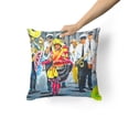 thumbnail image 2 of Carolines Treasures MW1324PW1414 Mardi Gras Dancin in the Street Fabric Decorative Pillow  14Hx14W multicolor, 2 of 4