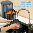 thumbnail image 6 of 6Qt Air Fryer, Gray 12-in-1 Functions Air Fryer, Automatic Shutoff, Built-in Timer, Basket, Oil, Frying 400°F Max, 6 of 7