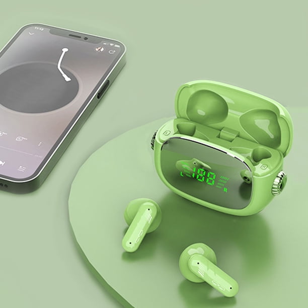 Auriculares Bluetooth, Auriculares Bluetooth con Pantalla Digital LED Táctil 5.3 Chip Bluetooth, Sonido Envolvente Estéreo HIFI, Reducción de Ruido Inteligente, Auriculares Bluetooth de Baja Latencia