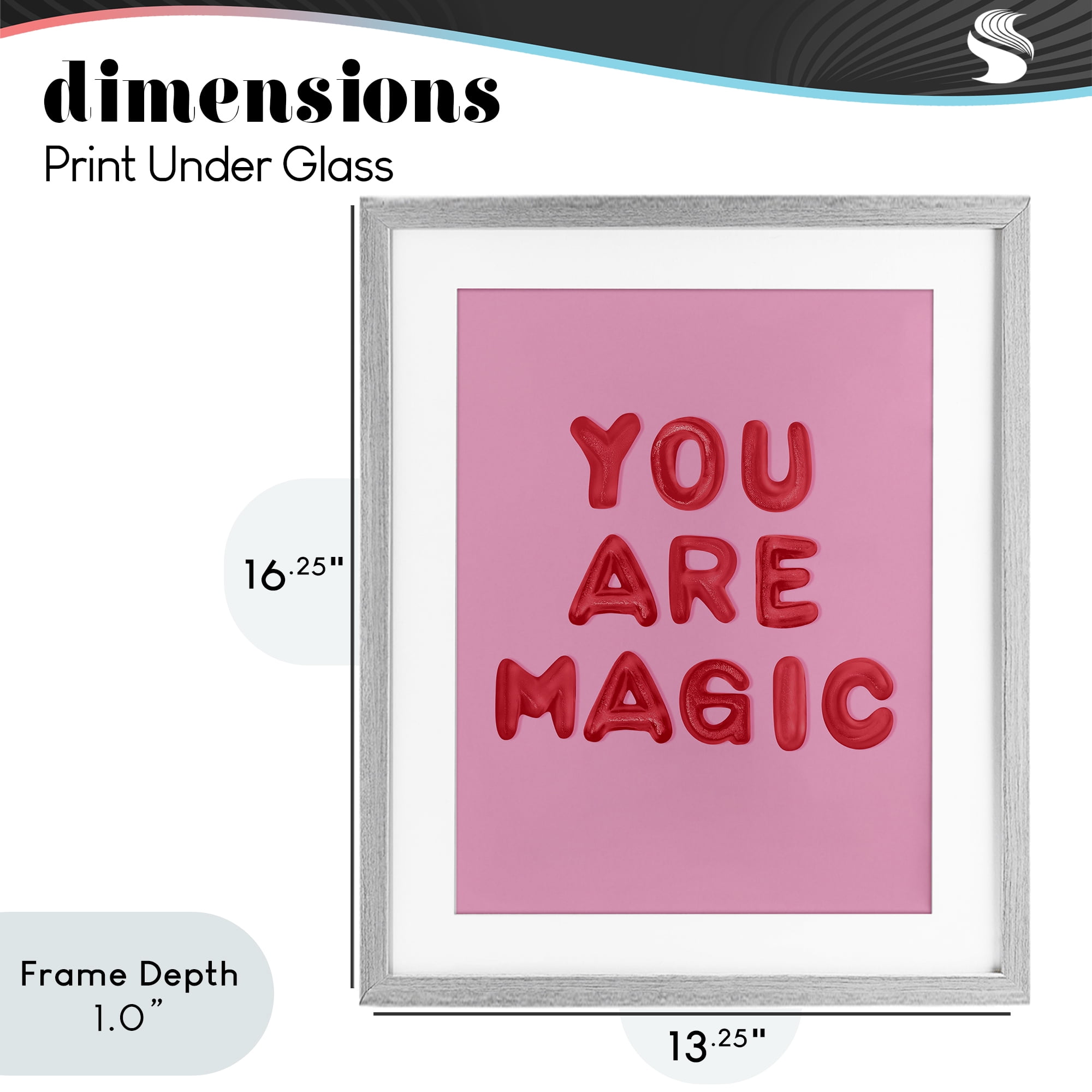 Stupell Industries You Are Magic Red & Pink Gray Framed Print Under Glass, design by LISH Creative