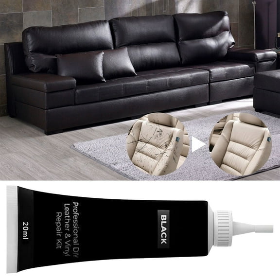Clearance Sale!Automotive Leather Color Patch Leather Bag Leather Shoes Leather Sofa Leather Color Patch 20Ml,Black Repair Agent