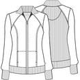 thumbnail image 4 of Infinity Cherokee Zip Front Scrub Jackets for Women, 4-Way Stretch Fabric, 2391A, 4 of 5