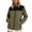 Green*Winter Clearance, variant on Waterproof Jackets for Women Long Sleeve Hooded Rain Coats Lightweight Windbreaker Softshell Jacket with Zipper Pocket M-4XL