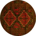 thumbnail image 1 of Ahgly Company Indoor Round Persian Yellow Traditional Area Rugs, 4' Round, 1 of 4