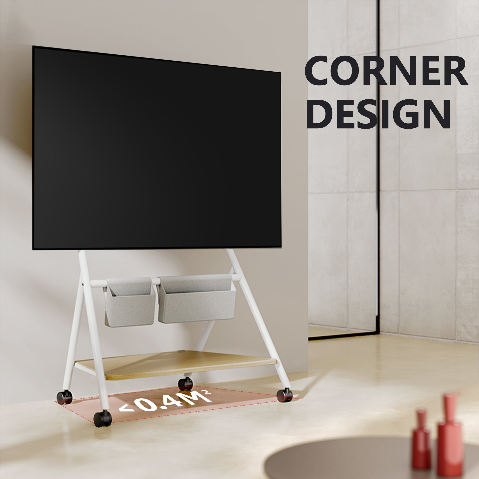FITUEYES Mobile TV Stand for 55-78 Inch TV Roling Floor TV Cart