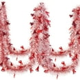 thumbnail image 3 of 3PACK 10Feet Christmas Bell Tinsel Garland,Sliver and red Metallic Tinsel Twist Garland Glittering Decoration for Christmas Tree Decor Wedding Summer Luau Birthday Party Indoor Hanging Home, 3 of 7
