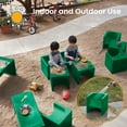 thumbnail image 4 of ECR4Kids Tri-Me 3-In-1 Multipurpose Outdoor Cube Chair, Children's Furniture, Green, 4 of 9