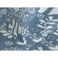 thumbnail image 4 of Ambesonne Sea Shells Quilted Bedspread Set 3 Pcs, Flowers and Fishes, Queen Size, Blue White, 4 of 5