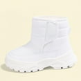 thumbnail image 7 of Hpapadks Snow Boots for Boys Winter Warmth Cozy Lined Insulation and Flexible Ready Sole Shoes for Everyday Play Winter Boots for Boys White, 7 of 7