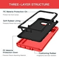 thumbnail image 3 of I-HONVA Compatible with Samsung Galaxy Note 9 Case,3-Layer Military Grade Drop Protection Anti-Slip Bumper Rugged Shockproof Dustproof Protection 6.4 inch Phone Case,Red Black, 3 of 7