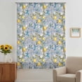 thumbnail image 3 of Lemon Tree Birds Sheer Curtains 72 Inches Long, Green Botanical Blue Floral Light Filering Curtains, Breathable Simi Curtain Privacy Drapes for Living Room Bedroom Lightweight Window Treatment, 3 of 9