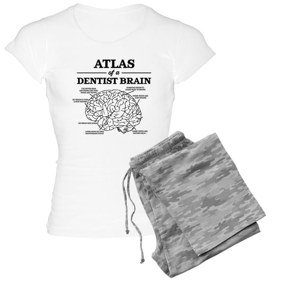 CafePress - Atlas Of A Dentist Brain - Women's Light Pajamas