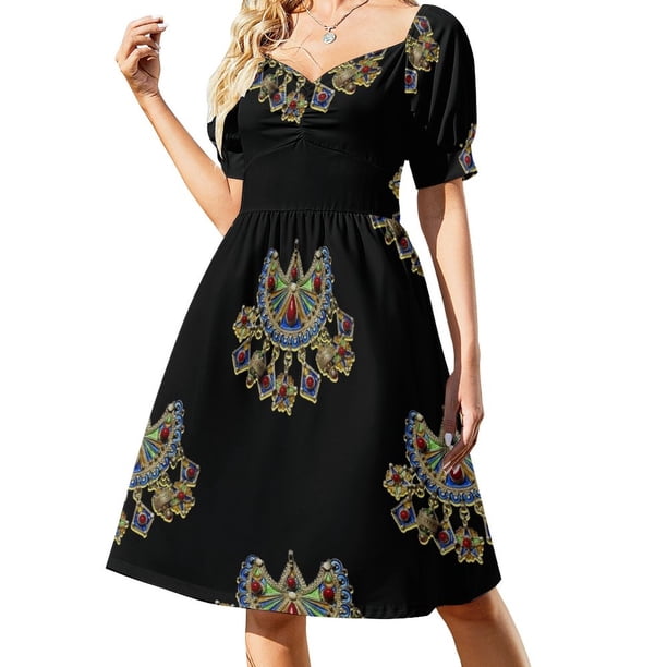 Vestido de joyería Kabyle, vestido de fiesta, vestidos de verano para mujer, vestido largo