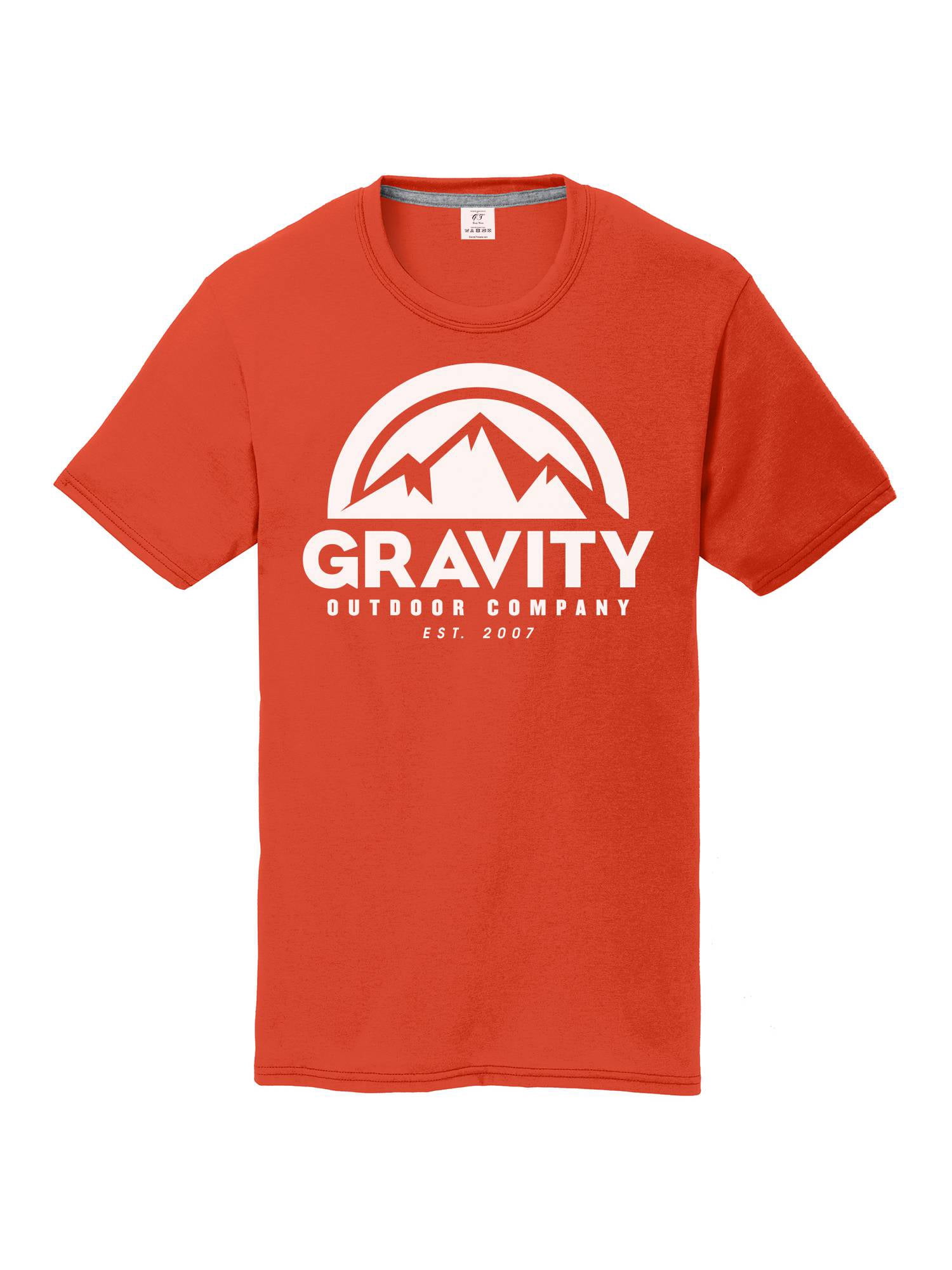 Gravity Outdoor Co. Youth Performance T-Shirt - White Logo - Orange - X-Small