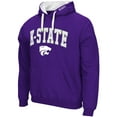 thumbnail image 2 of Men's Colosseum Purple Kansas State Wildcats Big & Tall Arch & Logo 2.0 Pullover Hoodie, 2 of 3
