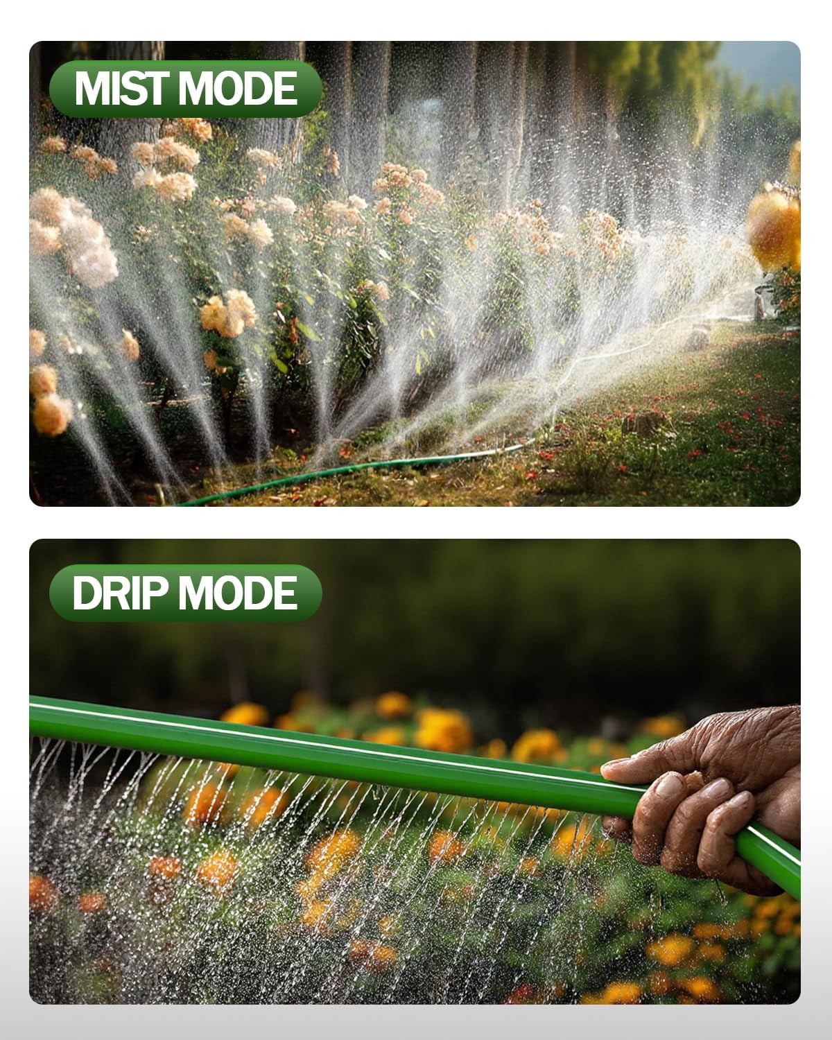 75ft Sprinkler Hoses For Lawn  Three-tube Flat Hose With Holes Heavy Duty Soaker Garden U-shaped Stakes Flexible Irrigation Yard