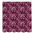thumbnail image 2 of Ambesonne Romantic Shower Curtain, Feminine Peony Flowers, 69"Wx70"L, Dark Magenta and Pink, 2 of 4