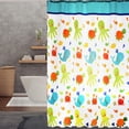 thumbnail image 4 of Cortina de ducha, cortina de baño impermeable, ganchos para colgar, cortina de baño, diseño revolucionario, 4 of 8