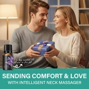 Neck Massager with heat, Electric Pulse Neck Massager for Pain Relief, Remote Control Wireless Neck Massager with 10 Modes