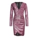 thumbnail image 5 of Vestido ajustado de manga larga con cuello en V y lentejuelas sexy para mujer: vestido de fiesta elegante y ajustado, tejido de poliéster, elástico y transpirable, 5 of 7