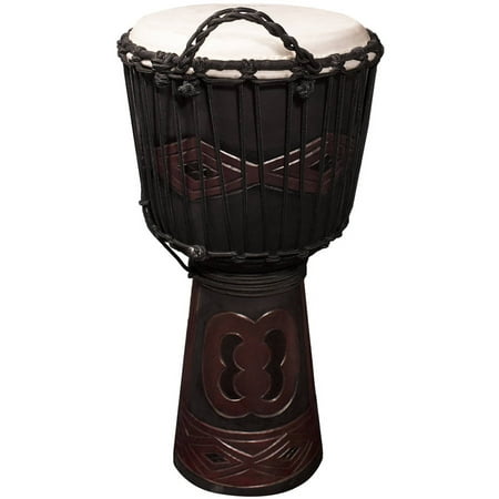 Sawtooth Tribe Series 12" Hand-Carved Unity Design Rope Djembe