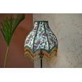 thumbnail image 2 of BespokeByNikita Victorian Dome Ivory Printed Fringe Lamp Shade, 2 of 5