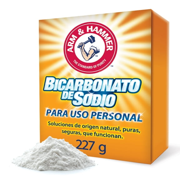 Arm & Hammer Bicarbonato de Sodio Uso Personal, 227gr. La Solución Natural que Exfolia tu Piel, Ayuda al Blanqueamiento Dental y Reduce el Mal Aliento