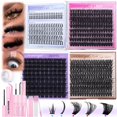 thumbnail image 1 of Kit Lash Clusters Geeneiya, 5 estilos, volumen/mega/completo/inferior, 1 of 8