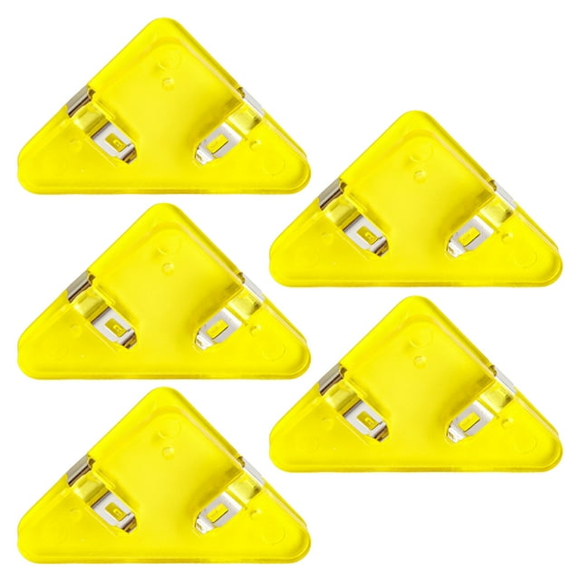 Visland 5 Pcs Transparent Triangle Corner Clips Prevent Book Curling Document File Book Page Corner Clips Students Supplies