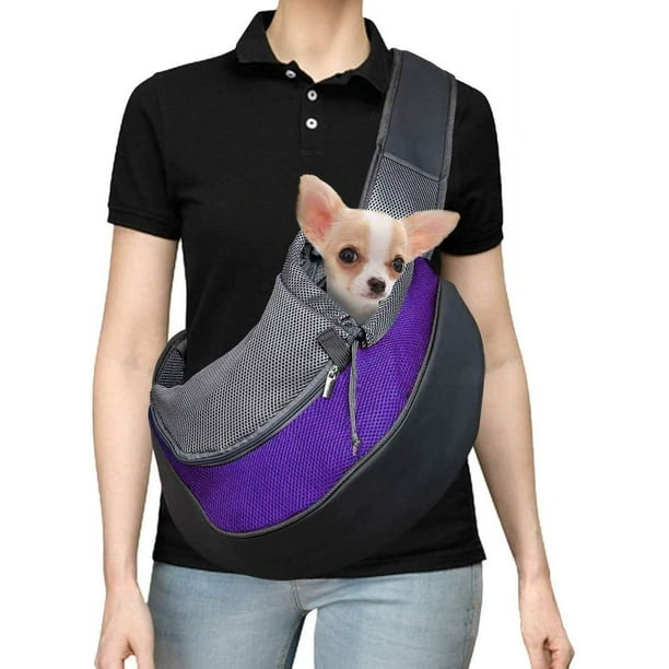 Bolsa para mascotas, bolsa de transporte ajustable para perros, bolsa de mensajero de malla transpirable para perros y gatos, mochila de transporte adecuada para el metro, caminatas,