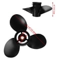 thumbnail image 6 of 9 1/4 x 11 Outboard Propeller compatible for Evinrude Johnson OMC 8-15 horsepower 174817 Marine Propeller 13 Spline Tooth 3 Blades Aluminum Alloy, 6 of 7