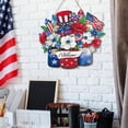 thumbnail image 1 of Independence Day Door Hanger Independence Day Wreath Patriotic Door Decoration Memorial Day Door Hanger Outdoor Paper Door Hanger, 1 of 6