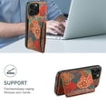 thumbnail image 2 of for iPhone 16 Plus Phone Case, Flowers Designed PU Leather Wallet Card Case Credit Card Slot Holder Lightweight Protective Case with Kickstand Shockproof Rugged Phone Case,Winter, 2 of 6