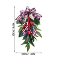 thumbnail image 3 of Artificial Flowers for Outdoors,Hanging Fake Rose Flowers,Decorative Rose Teardrop Swag for Front Door,Wall,Memorial Day Party Decor,19.6 Inch, 3 of 7