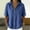 Blue, variant on Womens Tops Summer V Neck Mid Sleeve Button Pullover Tee Spring Tops for Women