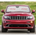 thumbnail image 2 of Jeep in Red Logo Universal Fit One-Piece Easy Folding Silver Reflective Fabric Windshield Sun Shade (size: 75.5"x 37.5"), 2 of 5