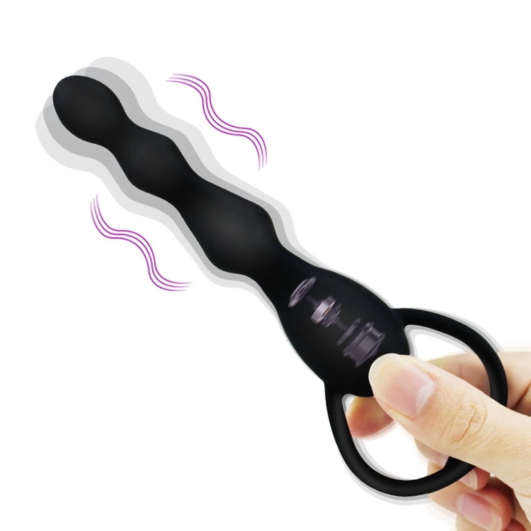 Smooth Silicone Anal Vibrator Adult Toy Vibrating Butt Beads Smooth Short  Small