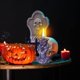thumbnail image 4 of Moldes para velas de Halloween, moldes creativos de silicona para velas de Halloween con forma de calavera en 3D, moldes para velas con forma de calavera de Halloween para hacer velas (rosa, 4 of 5