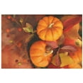 thumbnail image 1 of EREHome Autumn Pumpkins Placemat Plate Holder Set of 6, Fall Maple Leaves Table Mats Protector 12x18 inch, 1 of 5