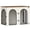 White Brown, variant on Hzuaneri Dog Crate Furniture, 46.5'' Wooden Indoor Dog Kennel with Multi‑Door & Anti‑Chew Iron Pipes for Medium‑Large Dogs, Black
