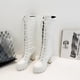 thumbnail image 5 of Botas hasta la rodilla cómodas y cálidas con tacón alto y cordones para mujer Wmkox8yii  hfjk2343, 5 of 8