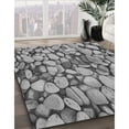 thumbnail image 2 of Ahgly Company Indoor Round Patterned Gray Cloud Gray Area Rugs, 6' Round, 2 of 6