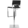 thumbnail image 6 of SAFAVIEH Armondo Rectangle Swivel Mid Back Bar Stool, Black, 6 of 7