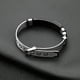 thumbnail image 5 of Pulsera para hombre, pulsera negra para hombre, elegante pulsera de malla de acero inoxidable con cruz ajustable para hombre, idea de regalo para colegas masculinos, regalo genial para niños TUNC Sencillez, 5 of 5