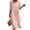 Pink, variant on Ahabrexf Summer Dresses for Women, Floral Embroidered 3/4 Sleeve Round Neck Casual Midi Dress for Beach Vacation Wear
