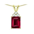 thumbnail image 2 of Star K � Emerald Cut 10x8 mm Created Ruby Pendant Necklace, 2 of 9