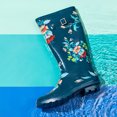 thumbnail image 3 of Norty Women’s Hurricane Rain Boots – Waterproof High-Calf Length 13 inch Rubber Winter Spring and Garden Boots - Runs 1/2 size large, 3 of 8